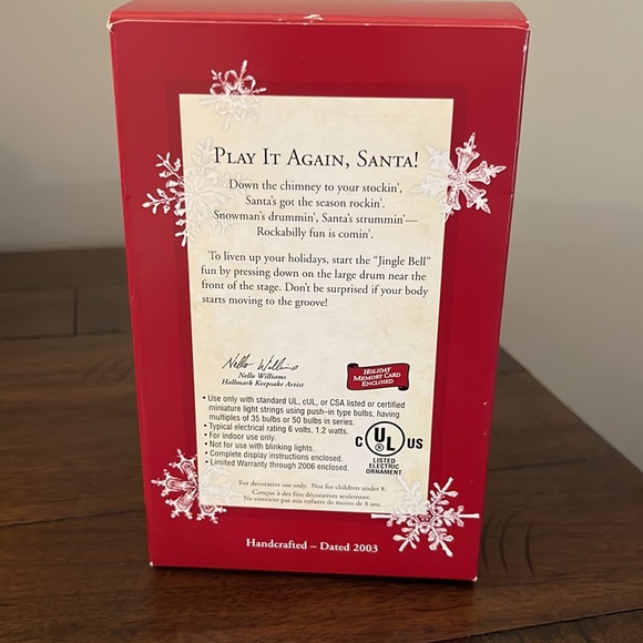2003 Play It Again, Santa Hallmark Ornament - Picture 4 of 4